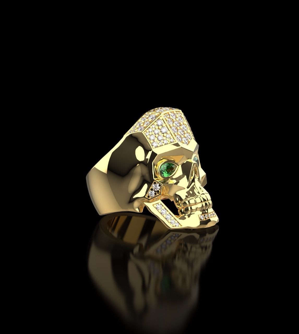Ring skull 3D print model_3