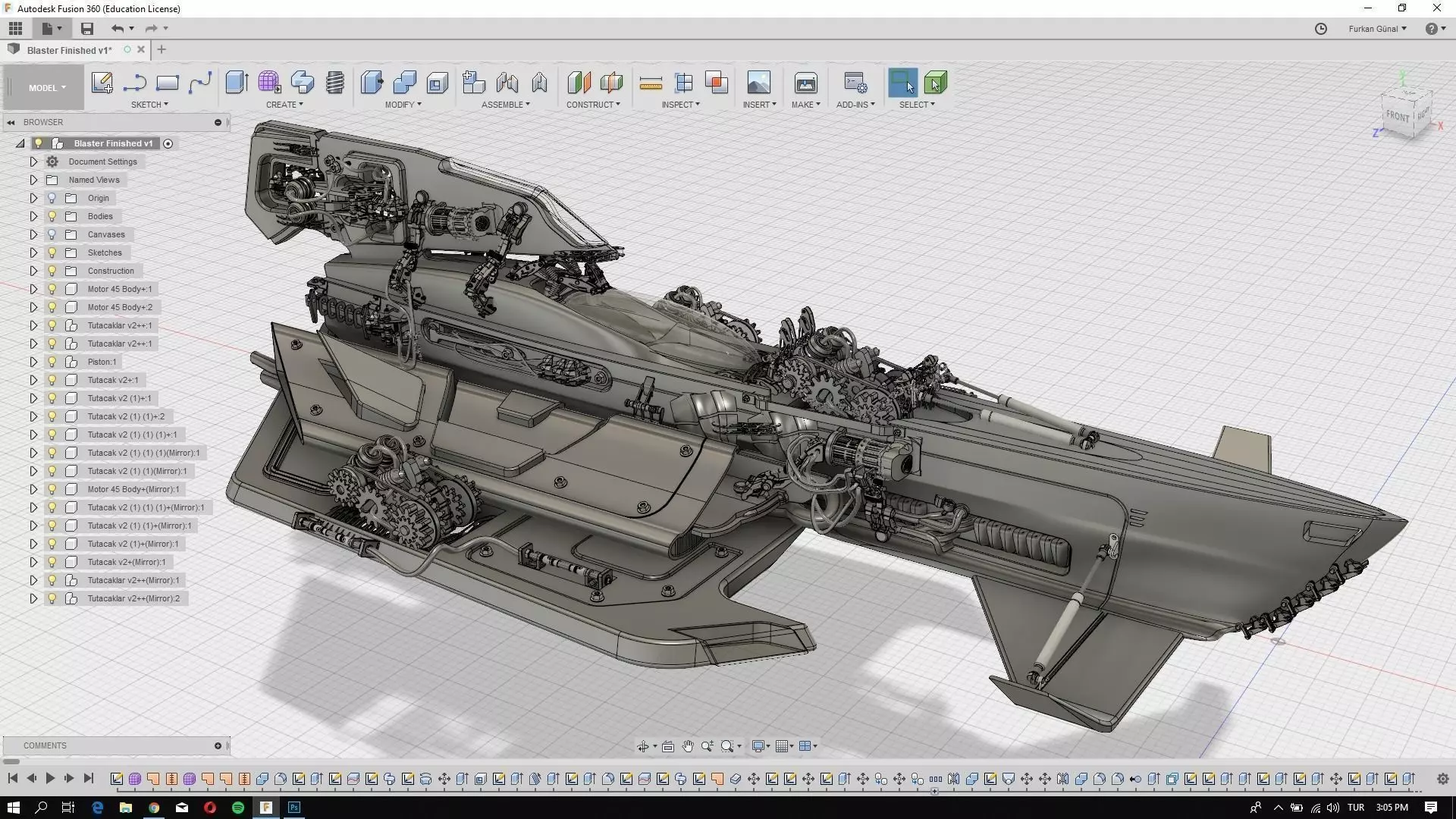 Sci-Fi Spacecraft 3D Printable 3D print model