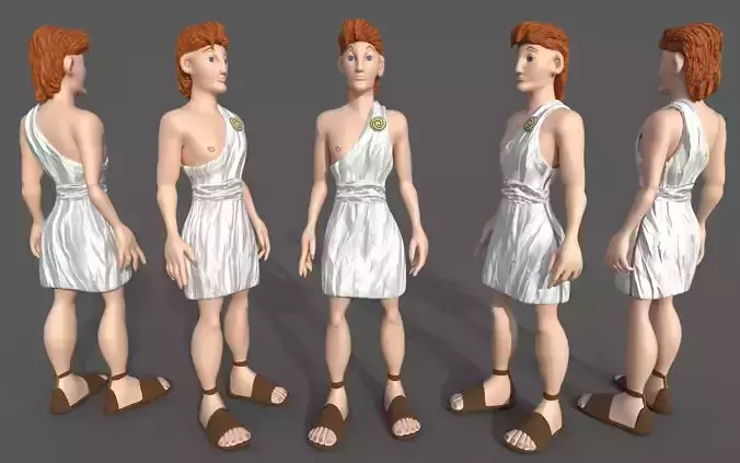 Young Hercules Disney LowPoly Rigged