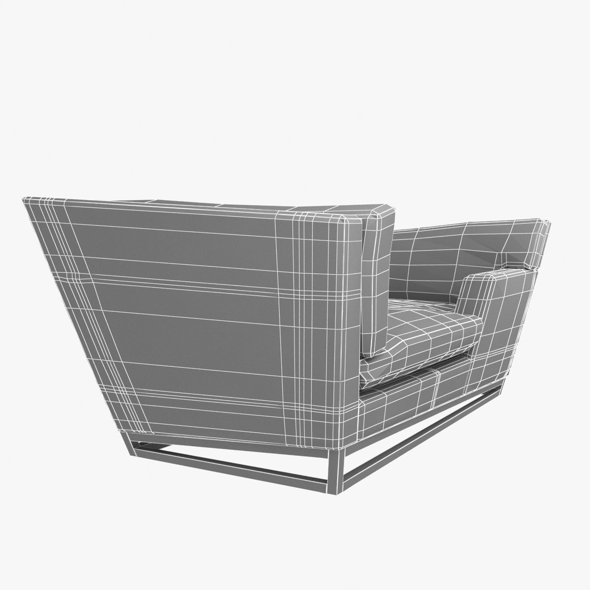 New Contemporary Modern Handmade Tete-a-tete Sofa  3D model_13