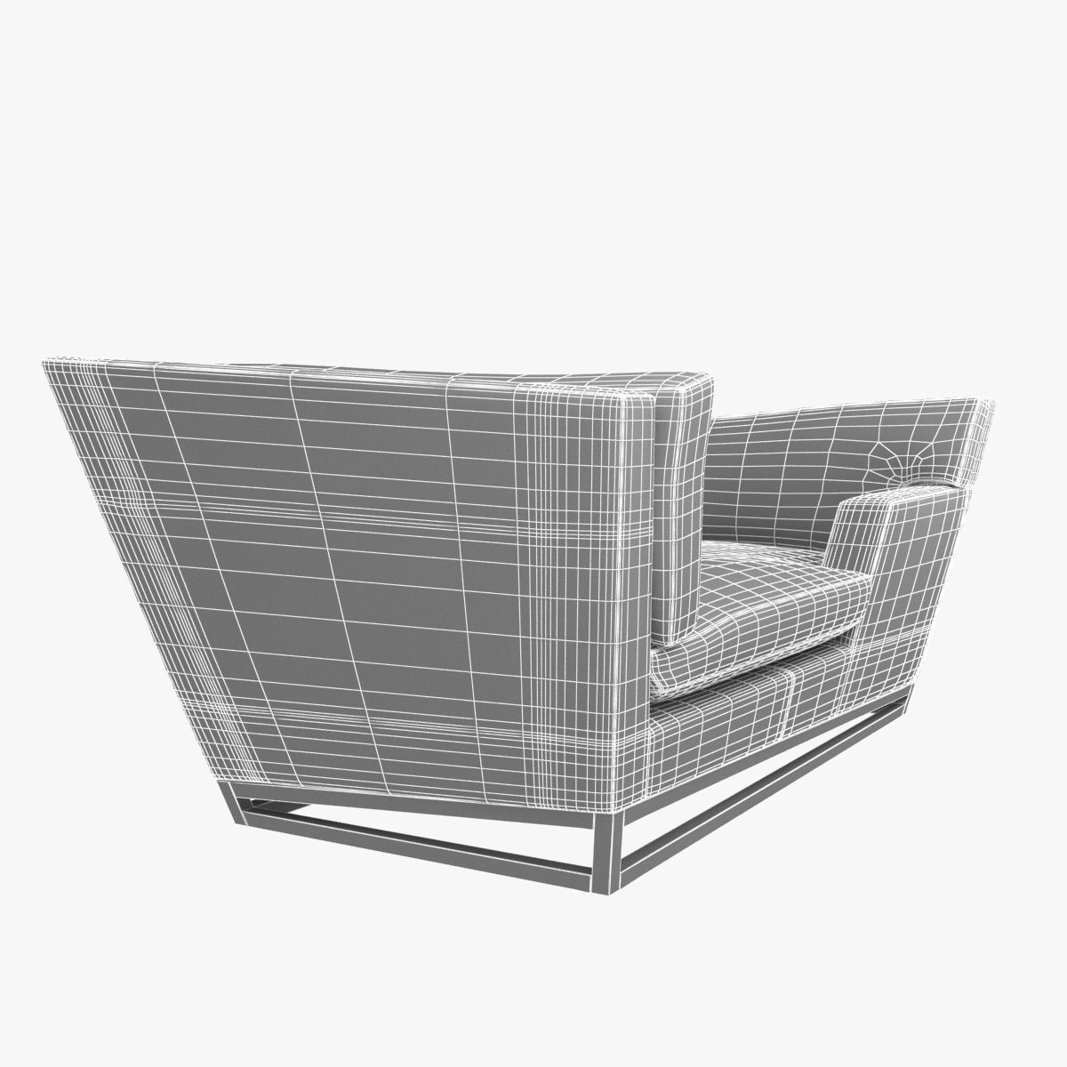 New Contemporary Modern Handmade Tete-a-tete Sofa  3D model_11