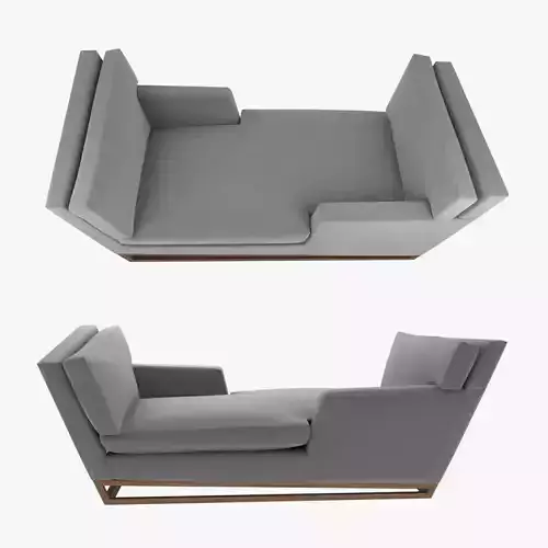 New Contemporary Modern Handmade Tete-a-tete Sofa  3D model
