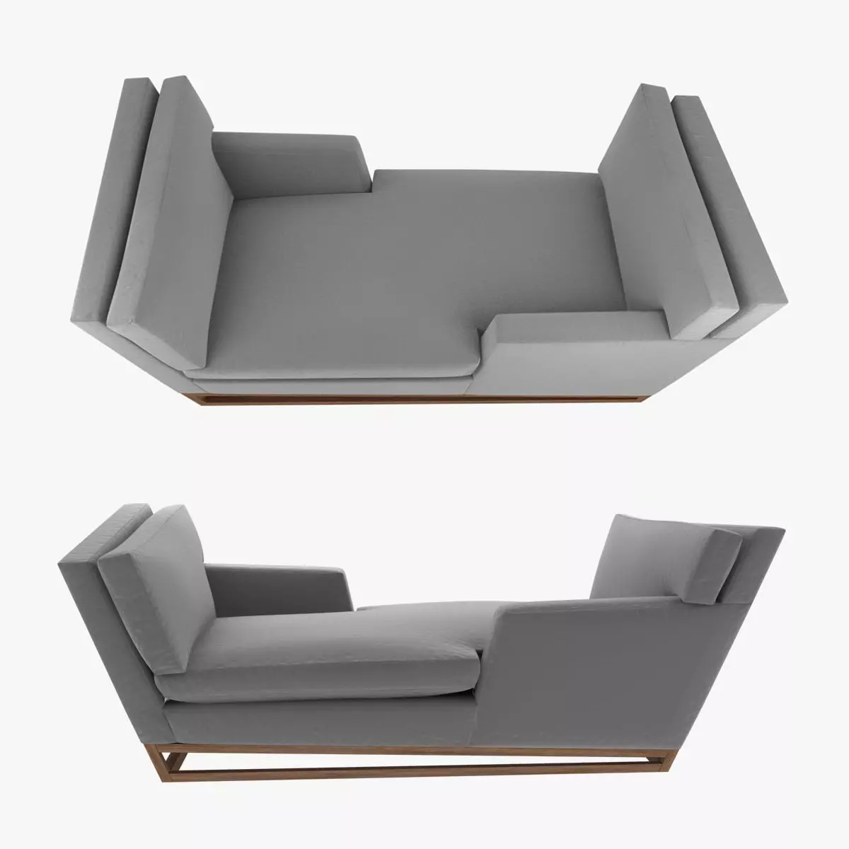 New Contemporary Modern Handmade Tete-a-tete Sofa  3D model_0