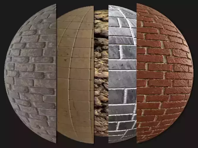 5 PBR ROCK AND TILES MATERIALS