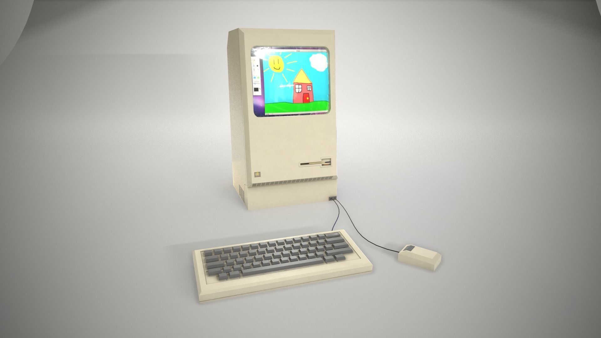 PC comp Low-poly 3D model_2