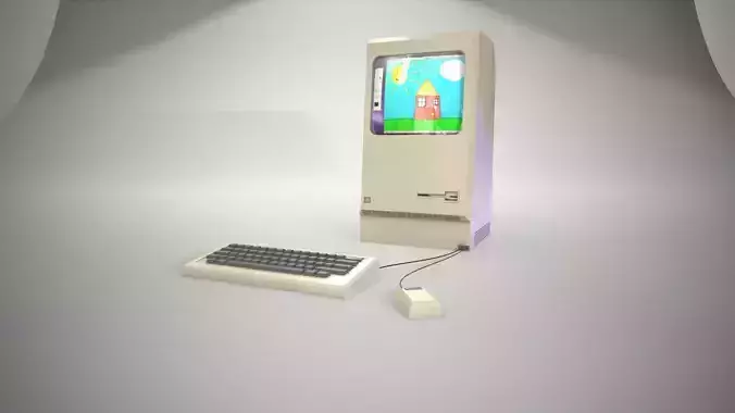 PC comp Low-poly 3D model