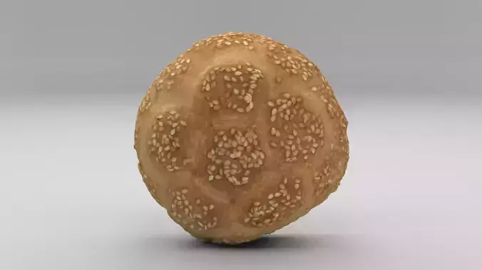 Sesambroetchen - 3D scanned Low Poly asset Low-poly 3D model