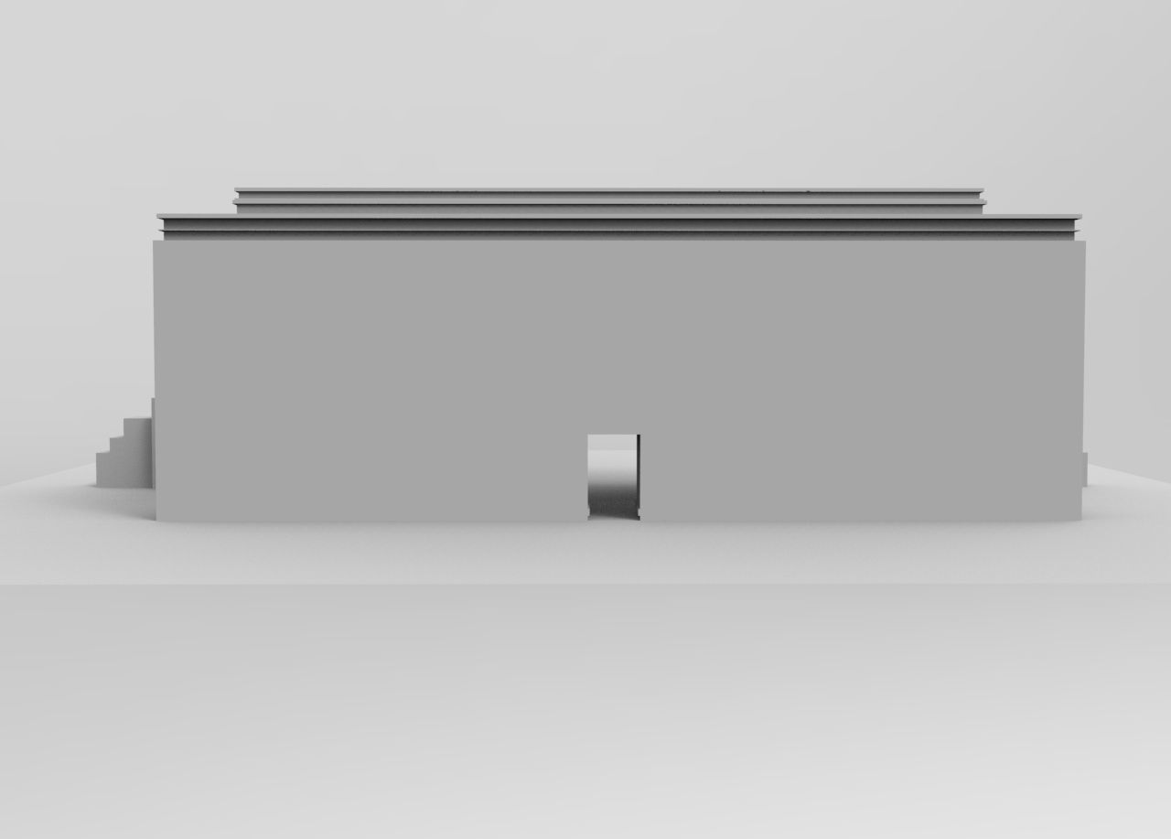 Egyptian Castle Entrence Low-poly 3D model_1