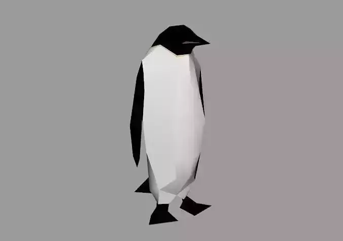 Low Poly Penguin Model Low-poly 3D model