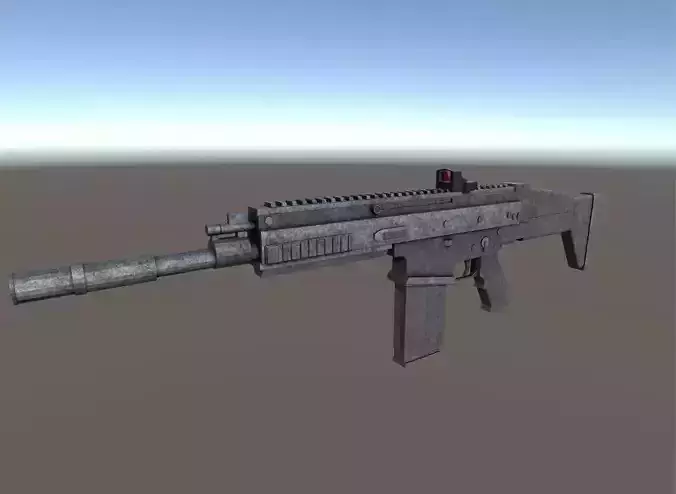 PBR Gameready Scar-h assault rifle