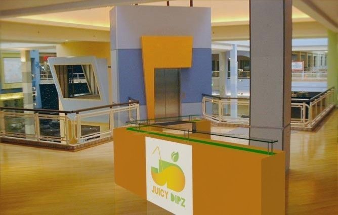 Counter design for snack shop in a mall  3D model_5