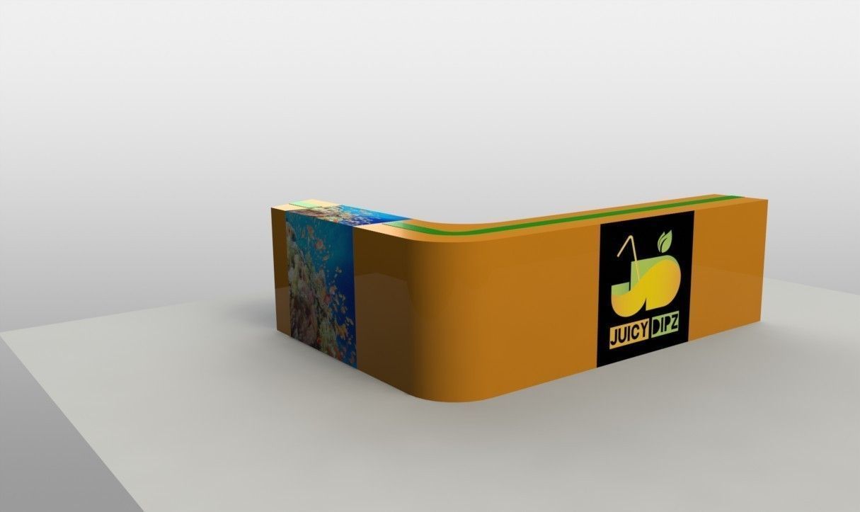Counter design for snack shop in a mall  3D model_2