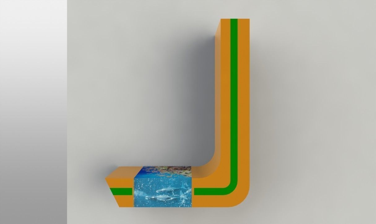 Counter design for snack shop in a mall  3D model_4