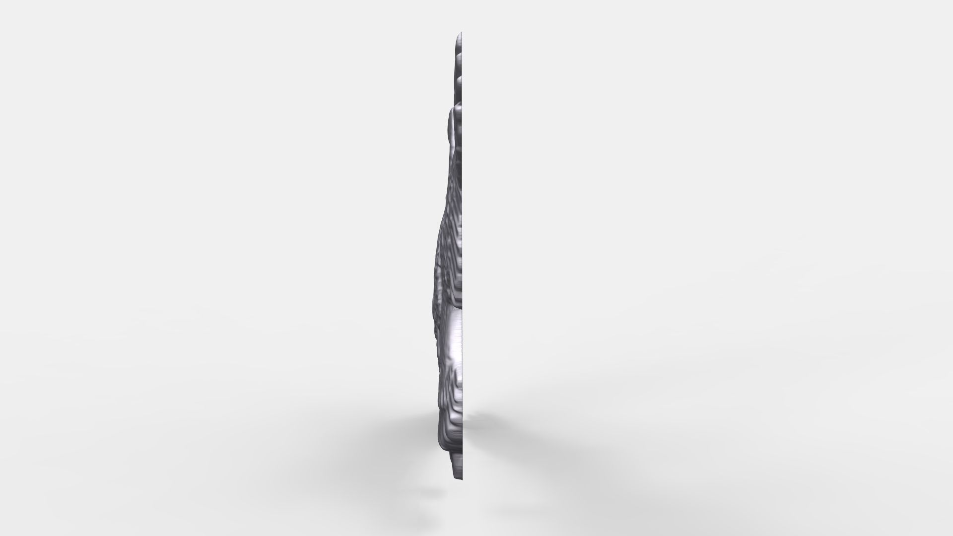 Canadian goose bas relief  3D print model_4