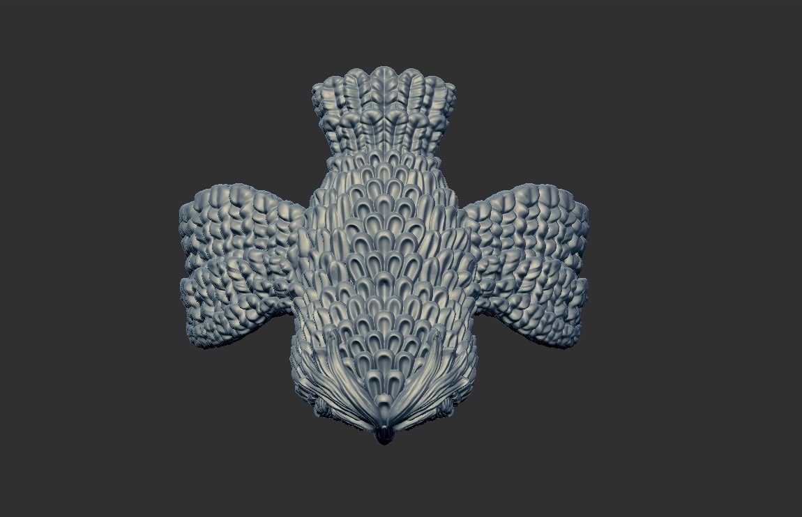 Stylized Bird Owl Ring 3D print model_11