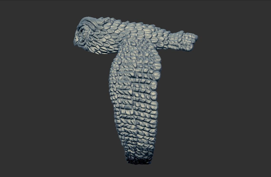 Stylized Bird Owl Ring 3D print model_10