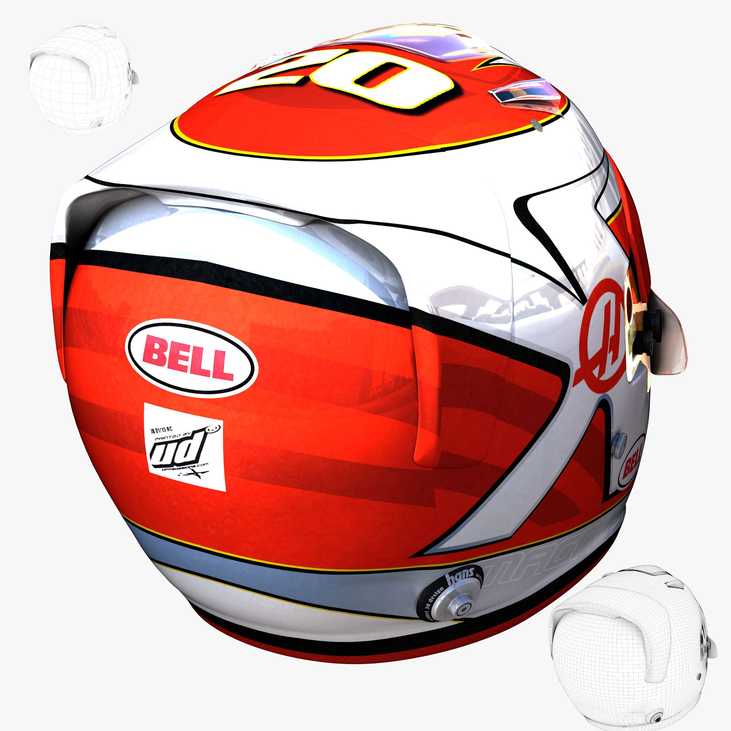 Magnussen helmet 2018 Low-poly 3D model_5