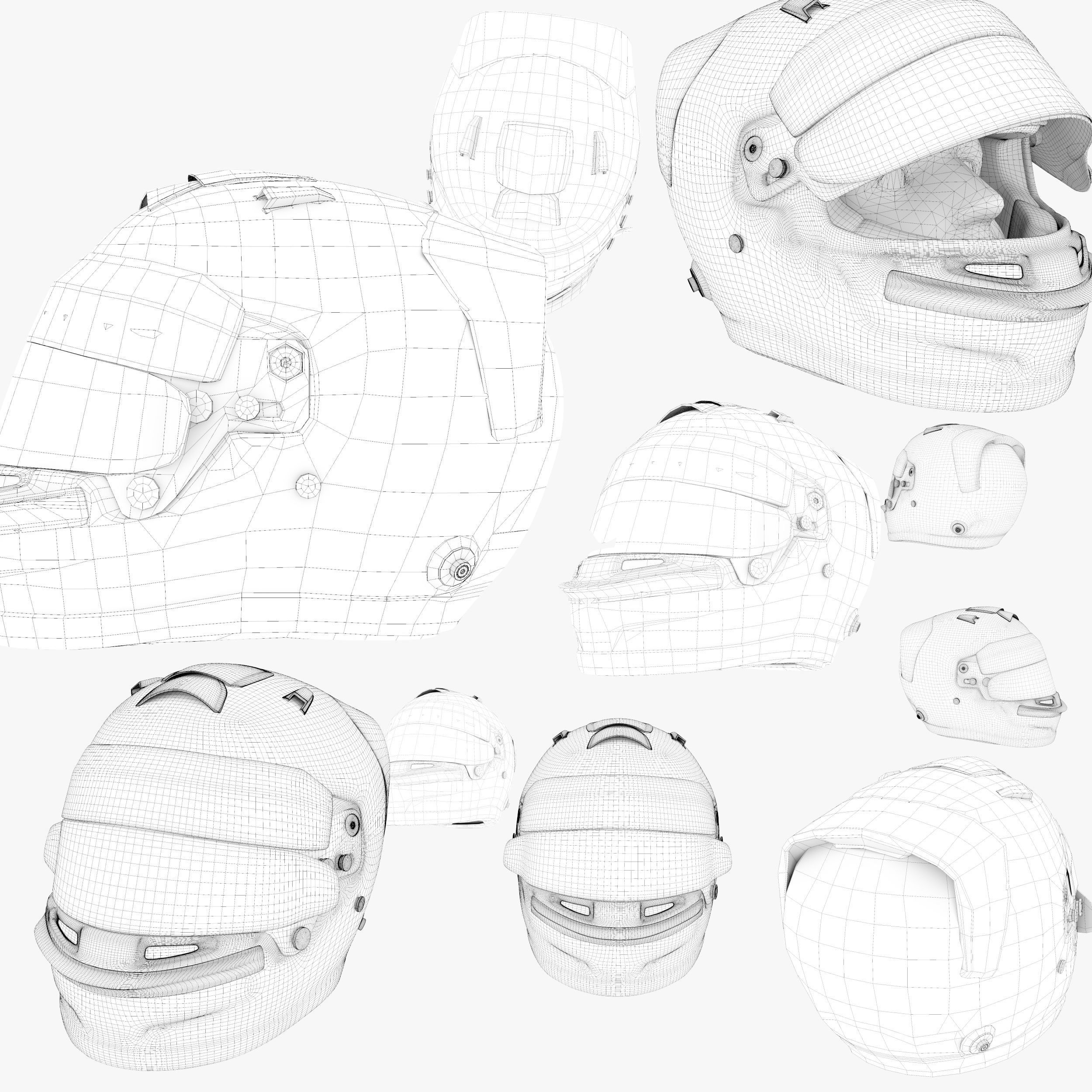 Magnussen helmet 2018 Low-poly 3D model_12