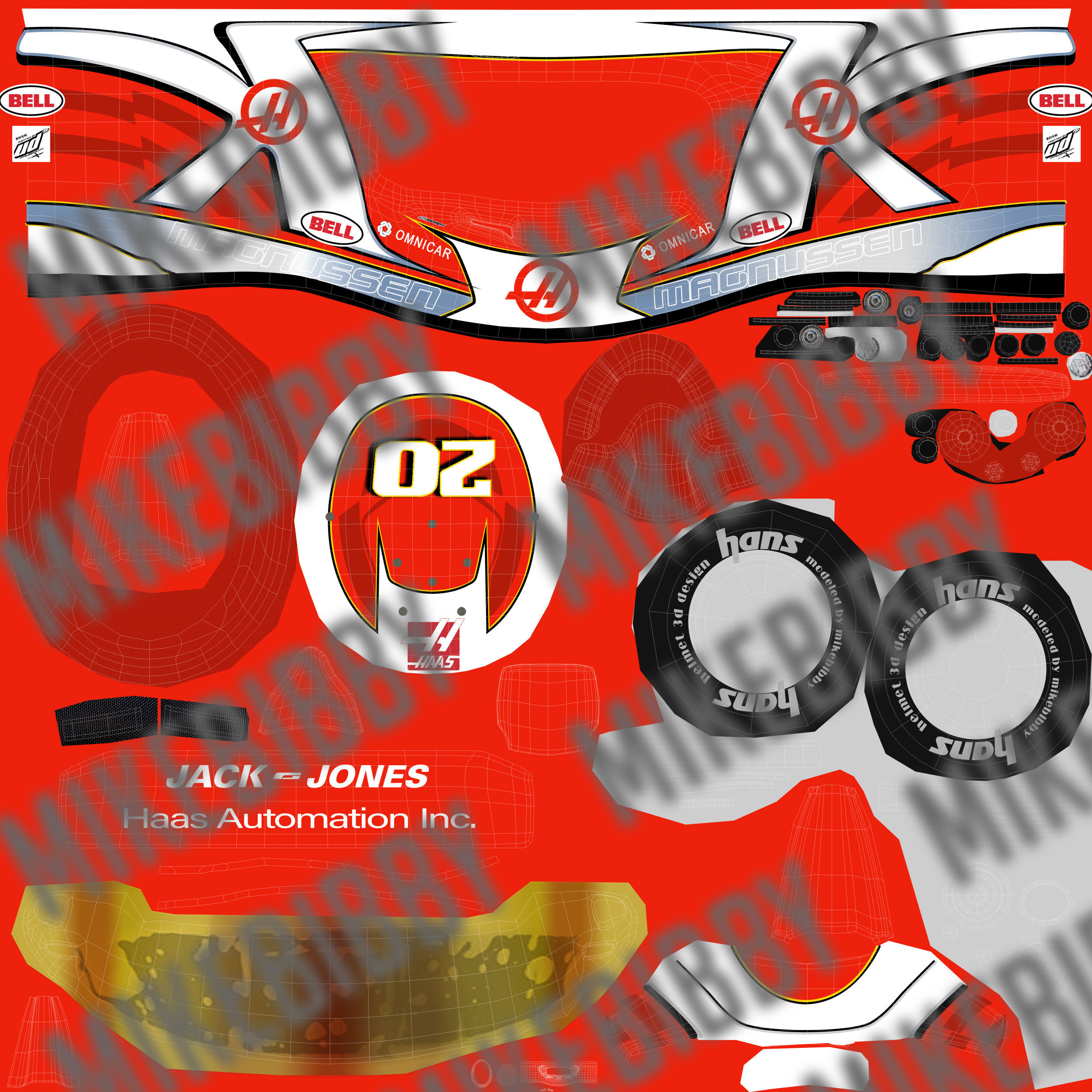 Magnussen helmet 2018 Low-poly 3D model_13