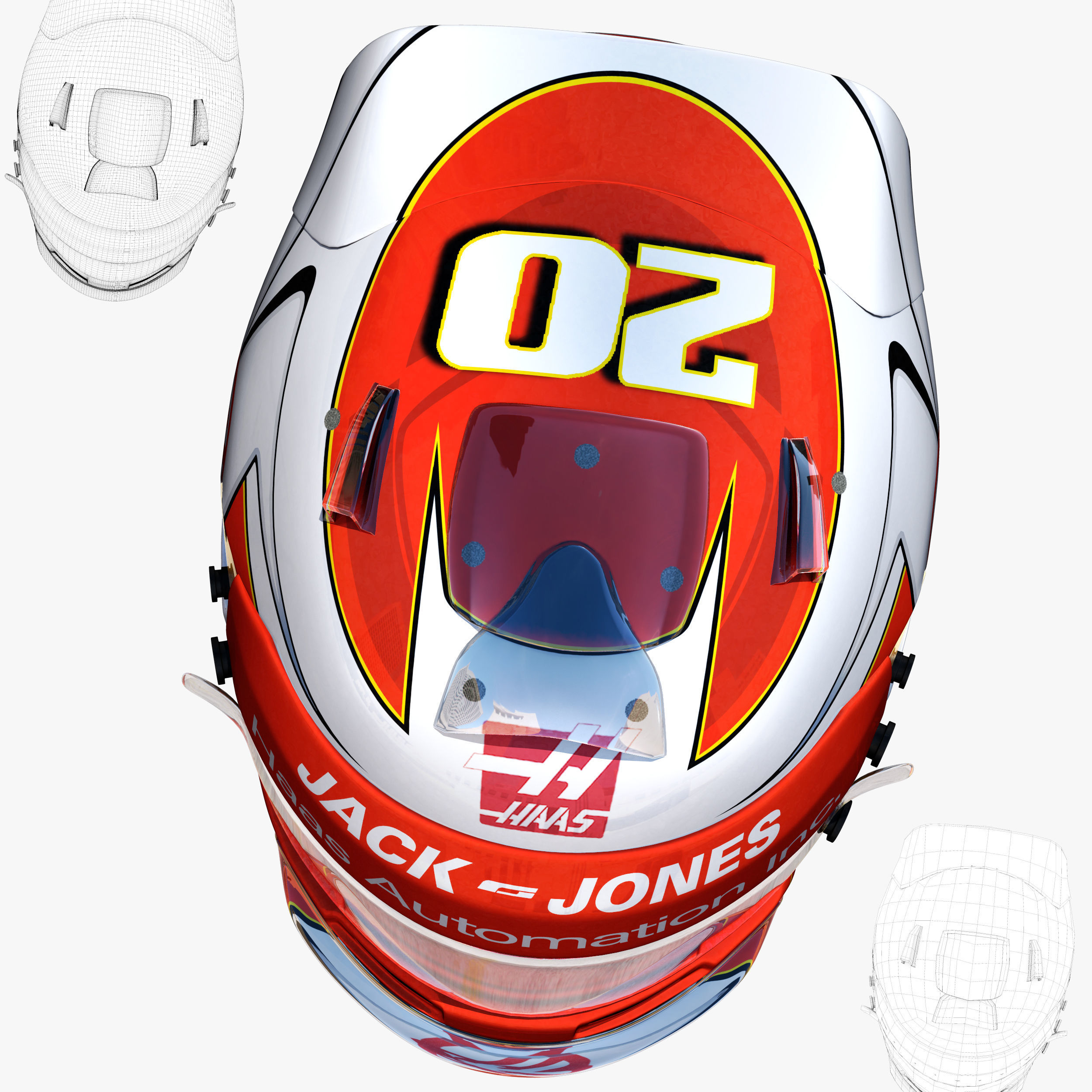 Magnussen helmet 2018 Low-poly 3D model_3