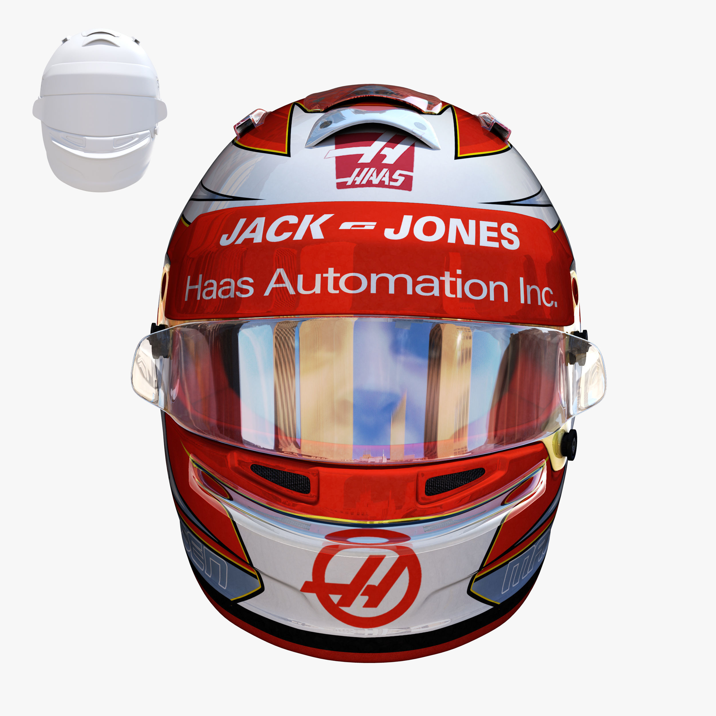 Magnussen helmet 2018 Low-poly 3D model_1