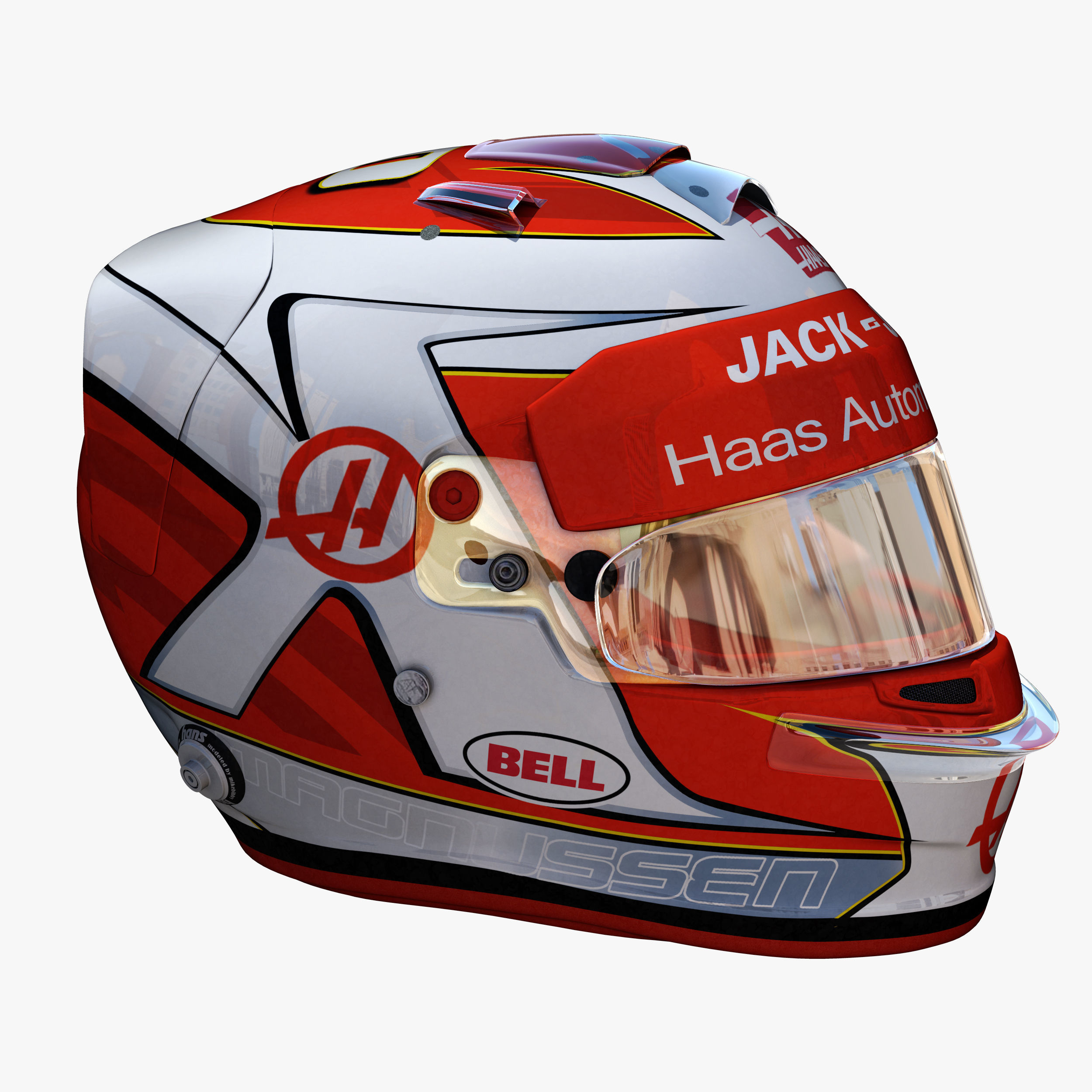 Magnussen helmet 2018 Low-poly 3D model_6