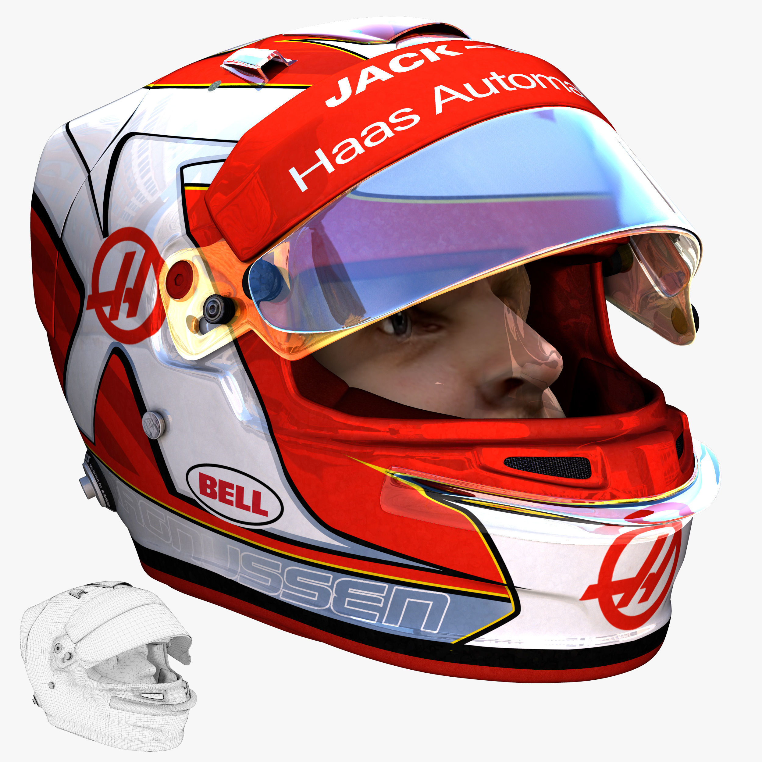 Magnussen helmet 2018 Low-poly 3D model_4