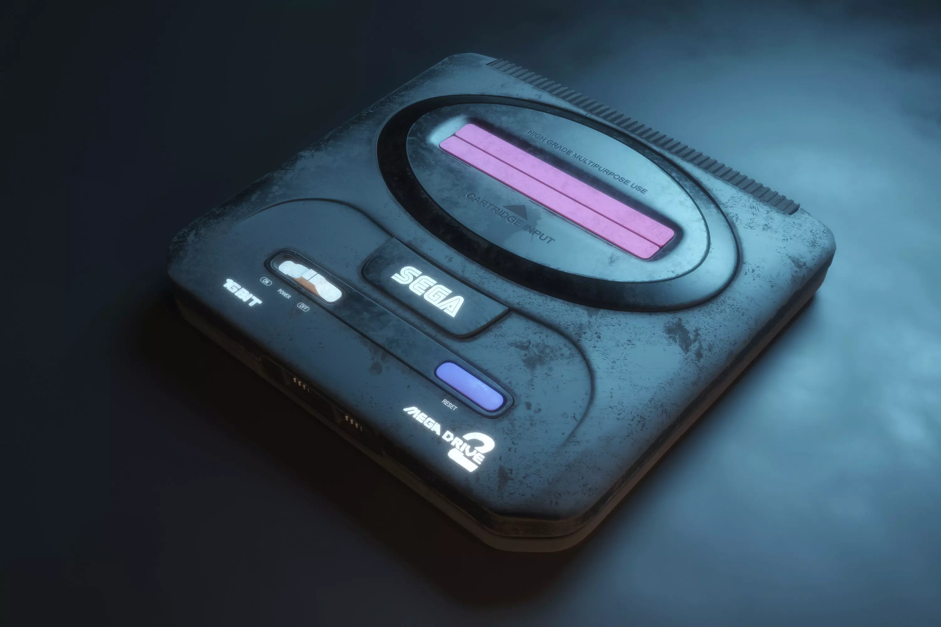 SEGA Mega Drive 2 Console 3D model