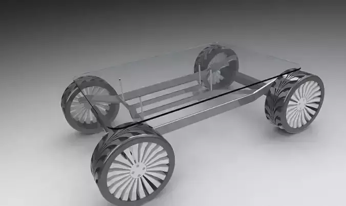 Chassis design type tea table for people mad about automobiles 3D model