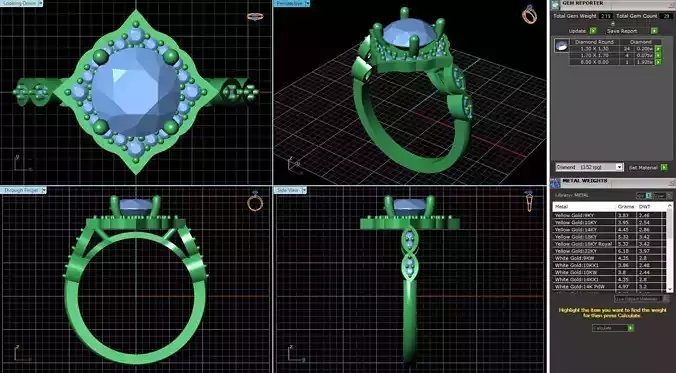 Engagement Ring With Diamonds 224