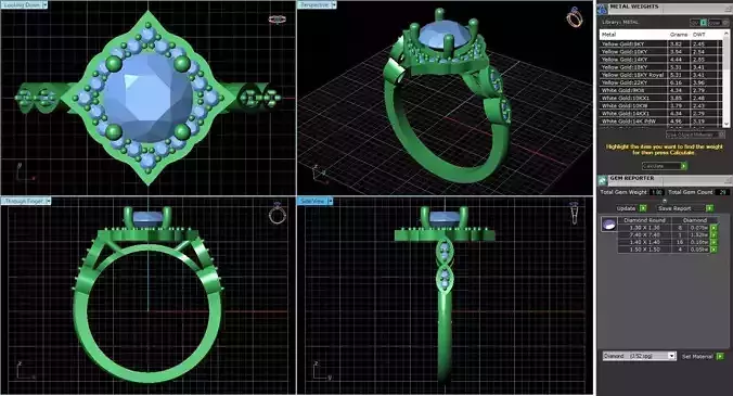 Engagement Ring With Diamonds 226