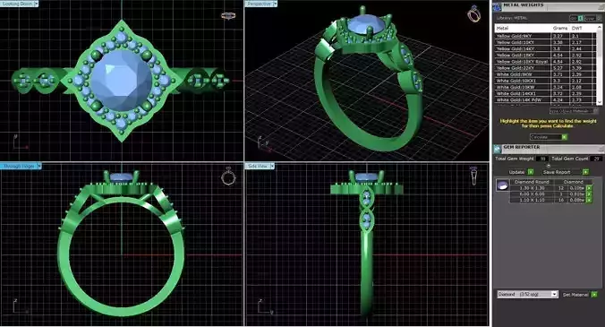 Engagement Ring With Diamonds 228