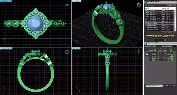 Engagement Ring With Diamonds 229