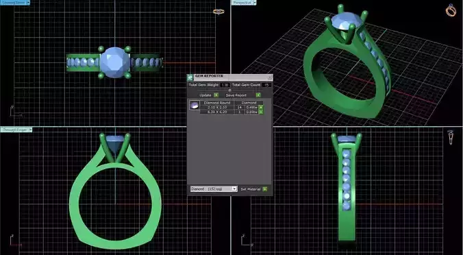 Engagement Ring With Diamonds 231