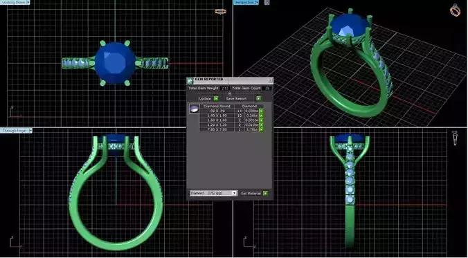Side Stone Ring With Diamonds 2