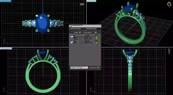 Engagement Ring With Oval Shaped Diamond 3