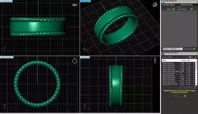 Wide Band Simple Ring