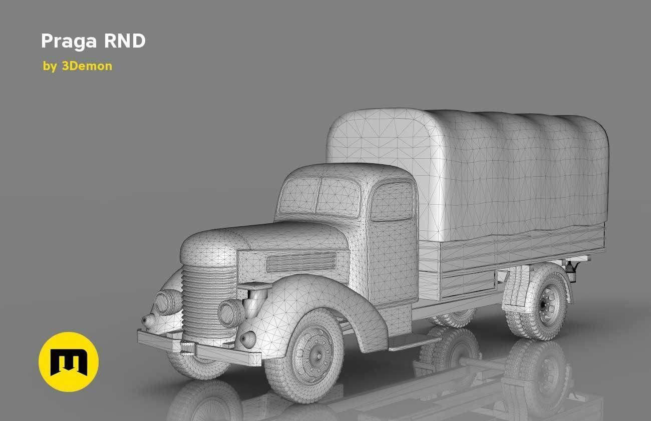 Praga RND 1950 truck 3D print model_16