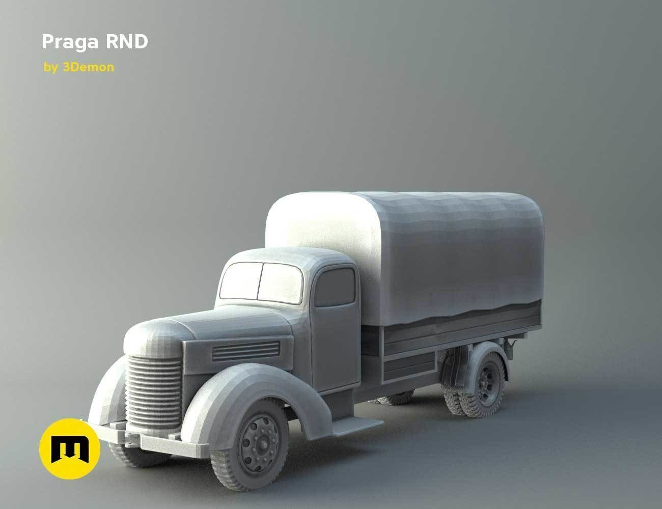 Praga RND 1950 truck 3D print model_1