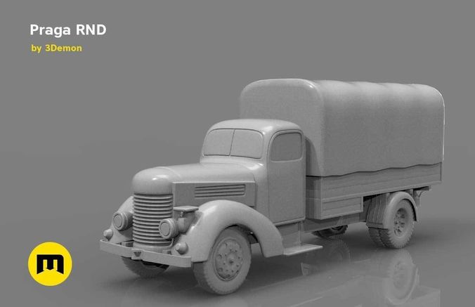 Praga RND 1950 truck 3D print model