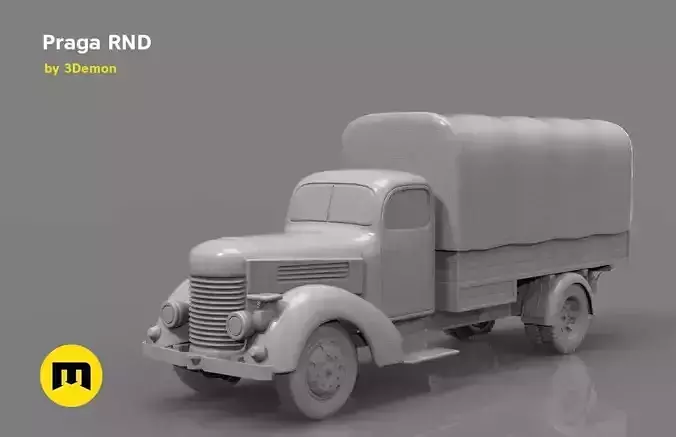 Praga RND 1950 truck 3D print model