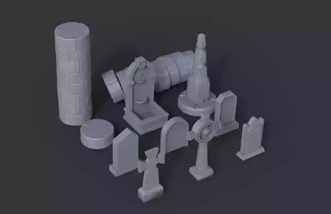 Stone Pack - Props Wargaming 3D print model