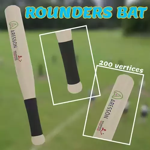 Rounders Bat Low-poly 3D model