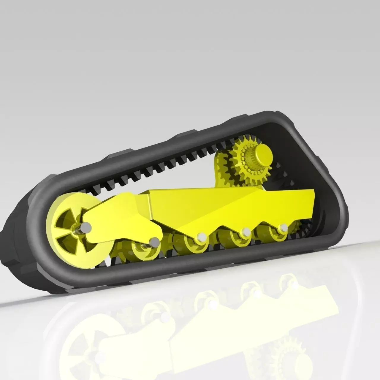 Tracks of a crane 3D model_0