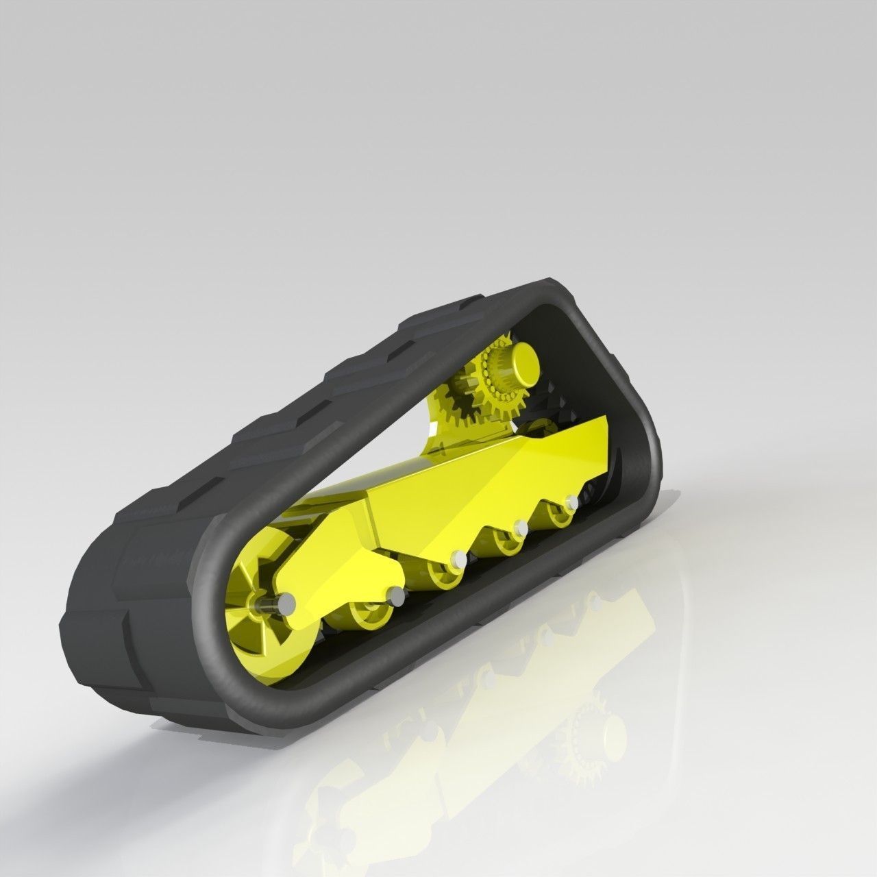 Tracks of a crane 3D model_1