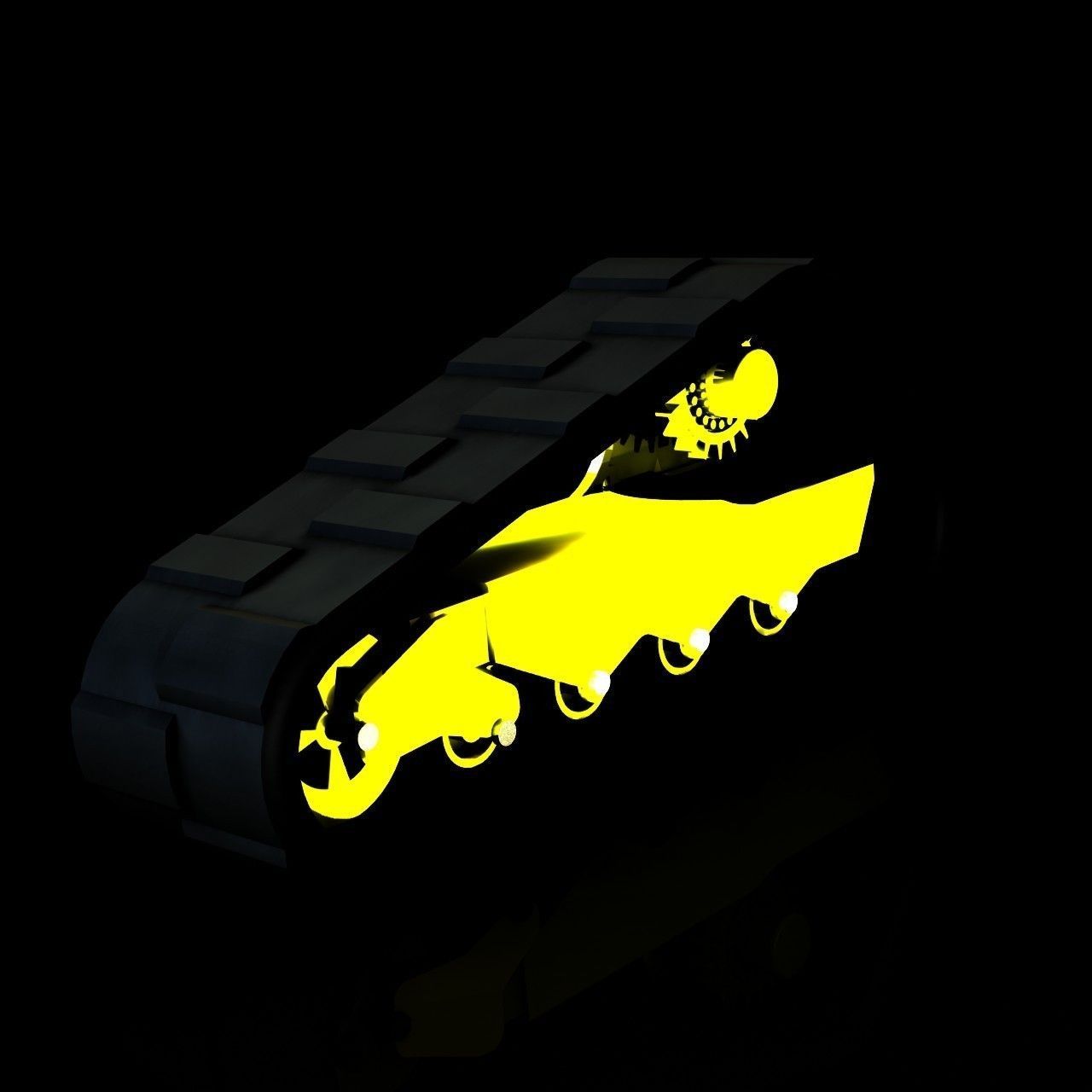 Tracks of a crane 3D model_3