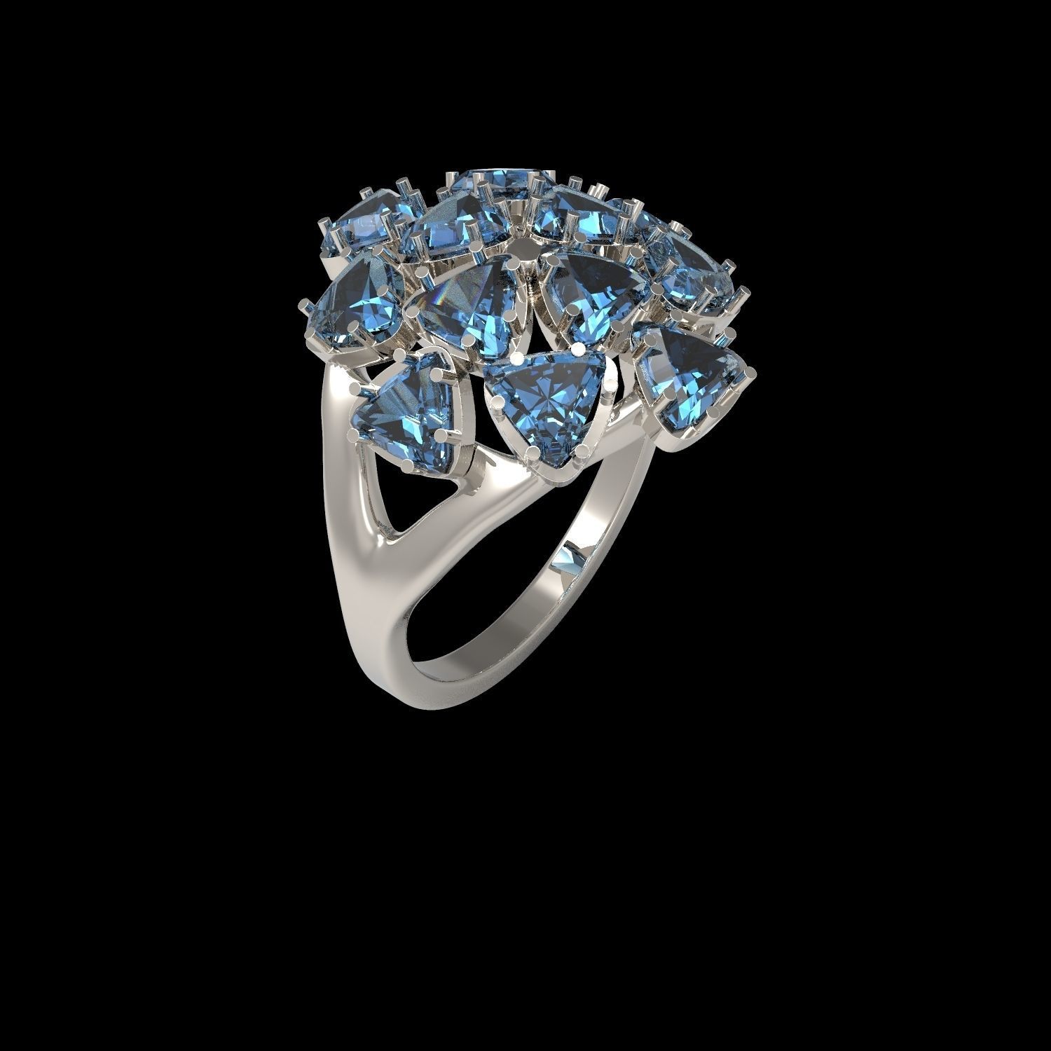 ring topaz 3D print model_3