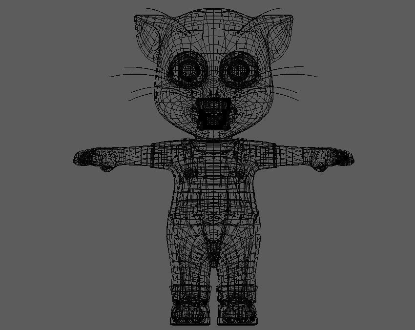 Tom Model cartoon cat Low-poly 3D model_1