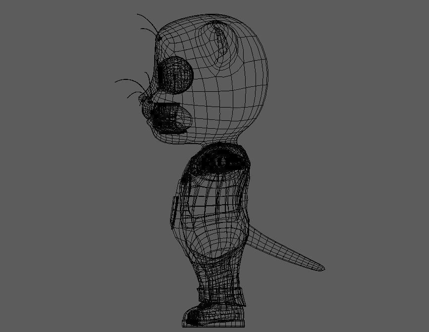 Tom Model cartoon cat Low-poly 3D model_2