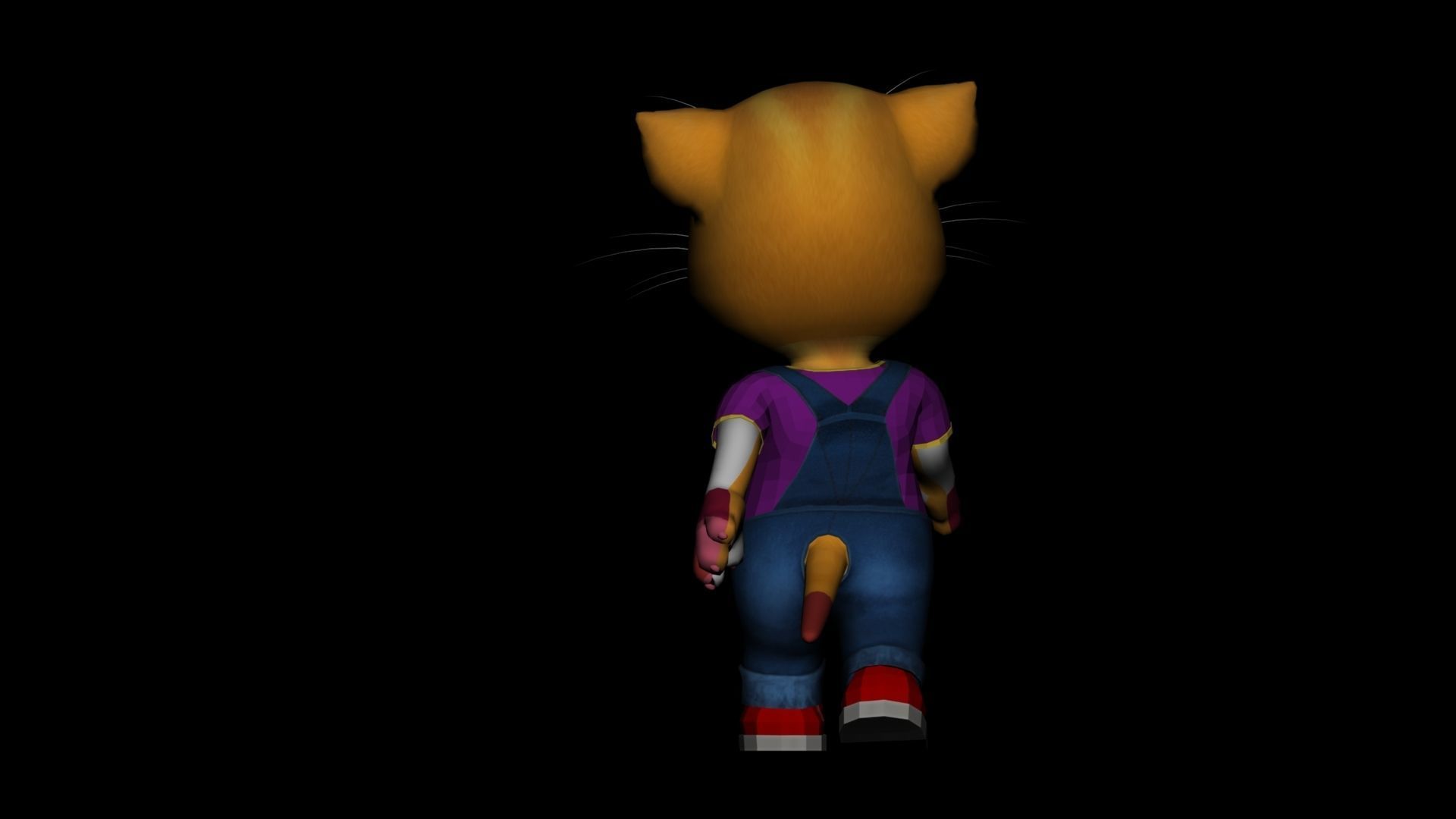 Tom Model cartoon cat Low-poly 3D model_7